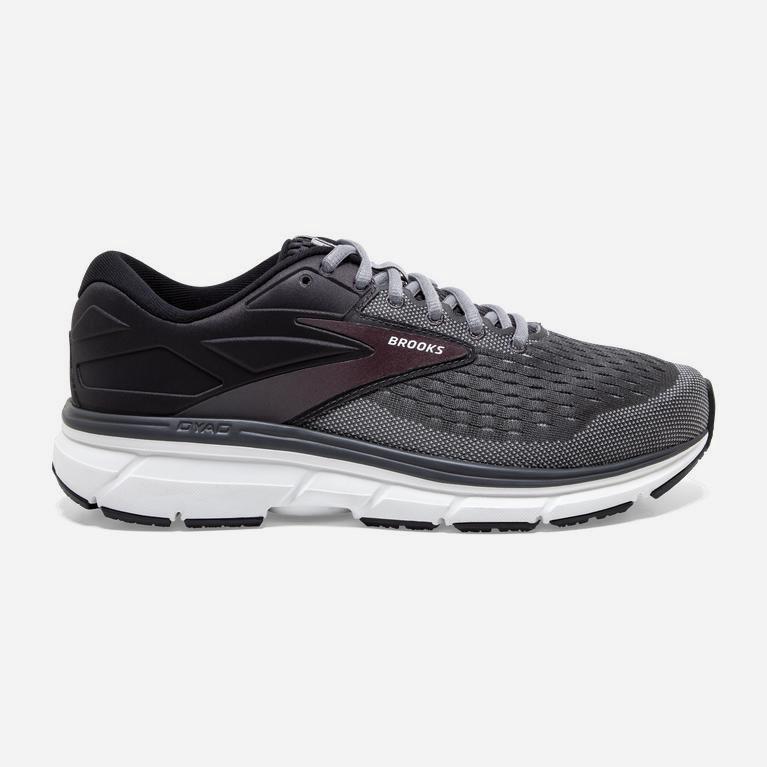 Brooks Men's Dyad 11 Road Running Shoes Singapore - Black/Blackened Pearl/Alloy/Red (06942-VFRE)